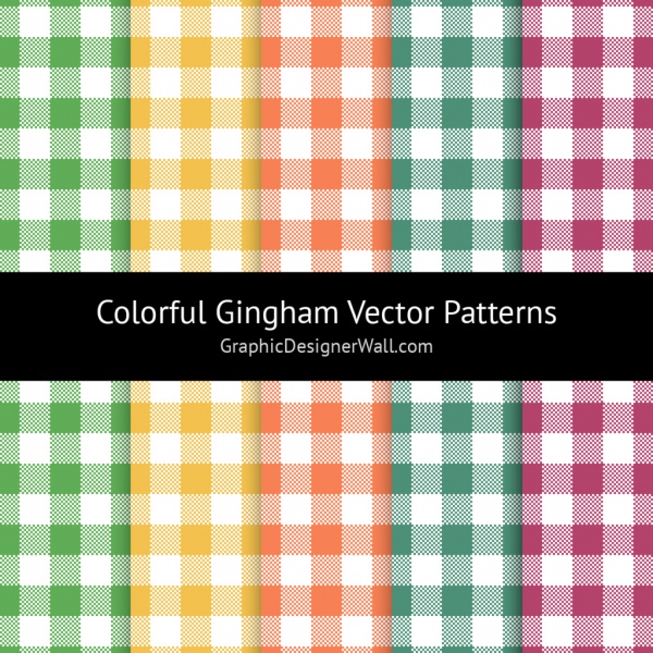 600x600 Colorful Gingham Vector Patterns Free Vector In Open Office