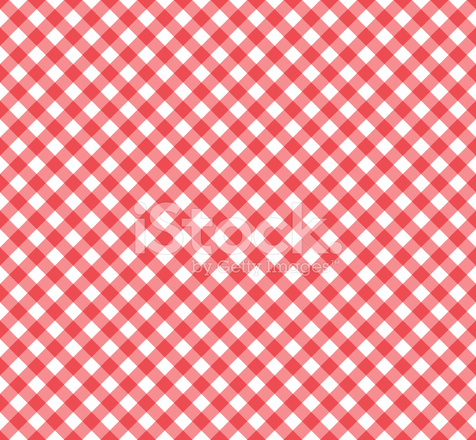 476x440 Gingham Pattern In Red And White Stock Vector