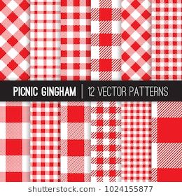 Red And White Picnic Tablecloth Style Gingham And Checks Vector 260x280 Red And White Picnic Tablecloth Style Gingham And Checks Vector