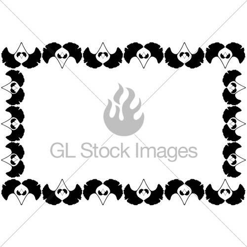 500x500 Ginkgo Leaf Vector Frame Gl Stock Images