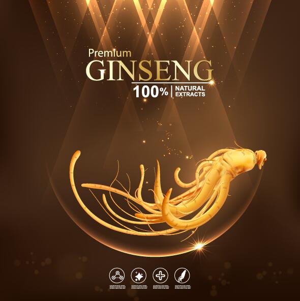 590x592 Premium Ginseng Cosmetics Poster Vector Free Download
