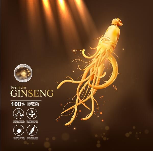600x594 Free Premium Ginseng Cosmetics Poster Vector Download