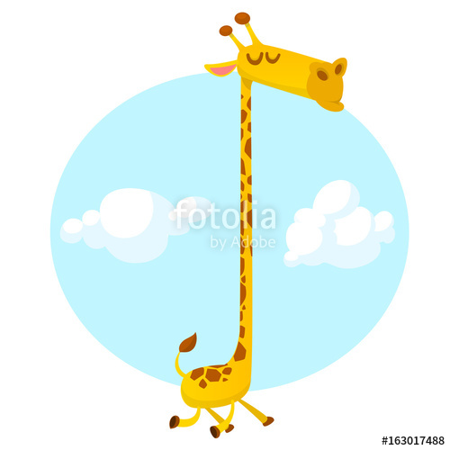 500x500 Cute Giraffe Cartoon Vector Illustration Stock Image And Royalty
