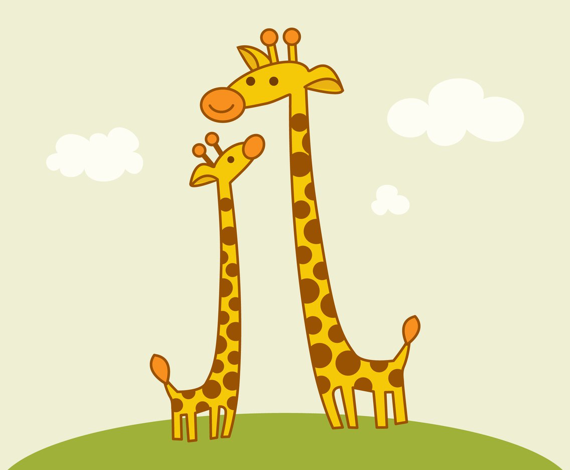 Cartoon Giraffe Wallpaper