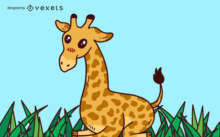 900x562 Free Vector Giraffe