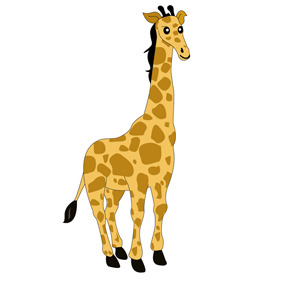 300x300 Free Vectors Giraffe Cartoon Character Free Vector Vectorfantasy