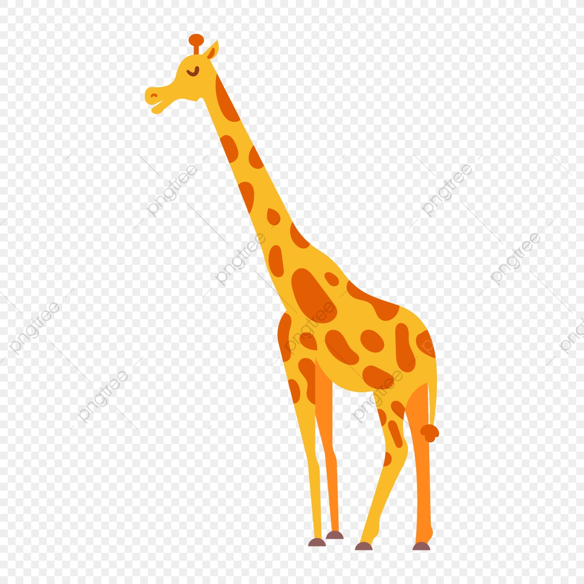 1200x1200 Giraffe Cartoon, Illustration, Isolated, Icon Png And Vector