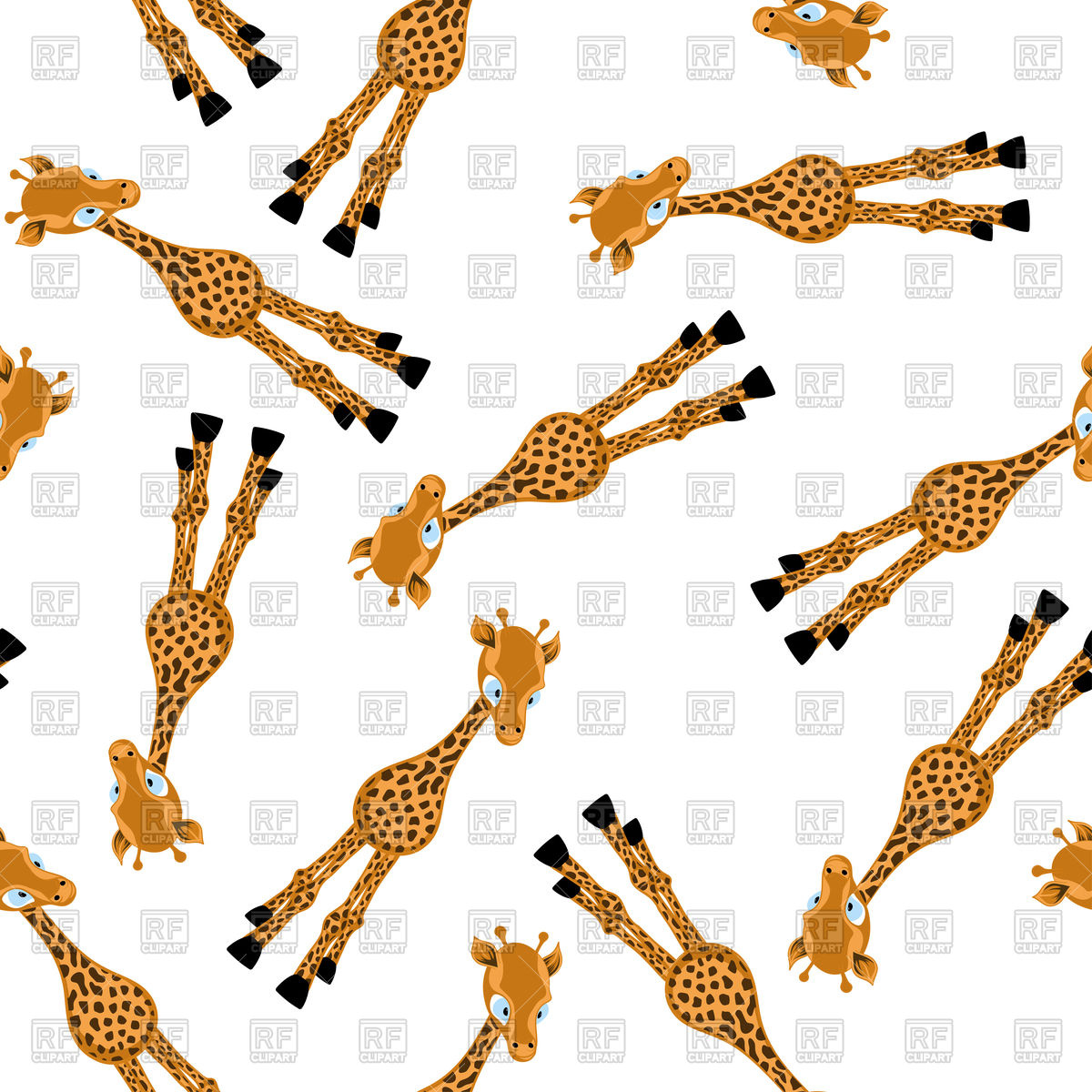 1200x1200 Animal Seamless Pattern With Giraffes Vector Image Of Backgrounds