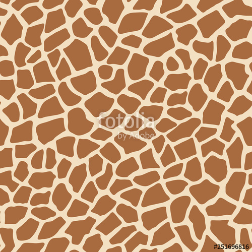 500x500 Giraffe Animal Print Vector Seamless Pattern Texture Brown Tiles