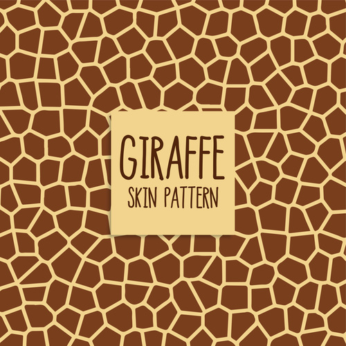 500x500 Giraffe Skin Pattern Vector Material Free Download