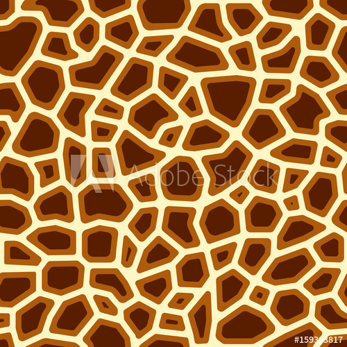 500x500 Giraffe Skin Seamless Pattern Vector Texture For Africa, Savanna