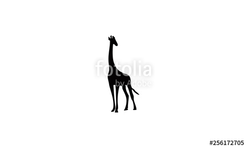 500x300 Giraffe Silhouette Vector Stock Image And Royalty Free Vector