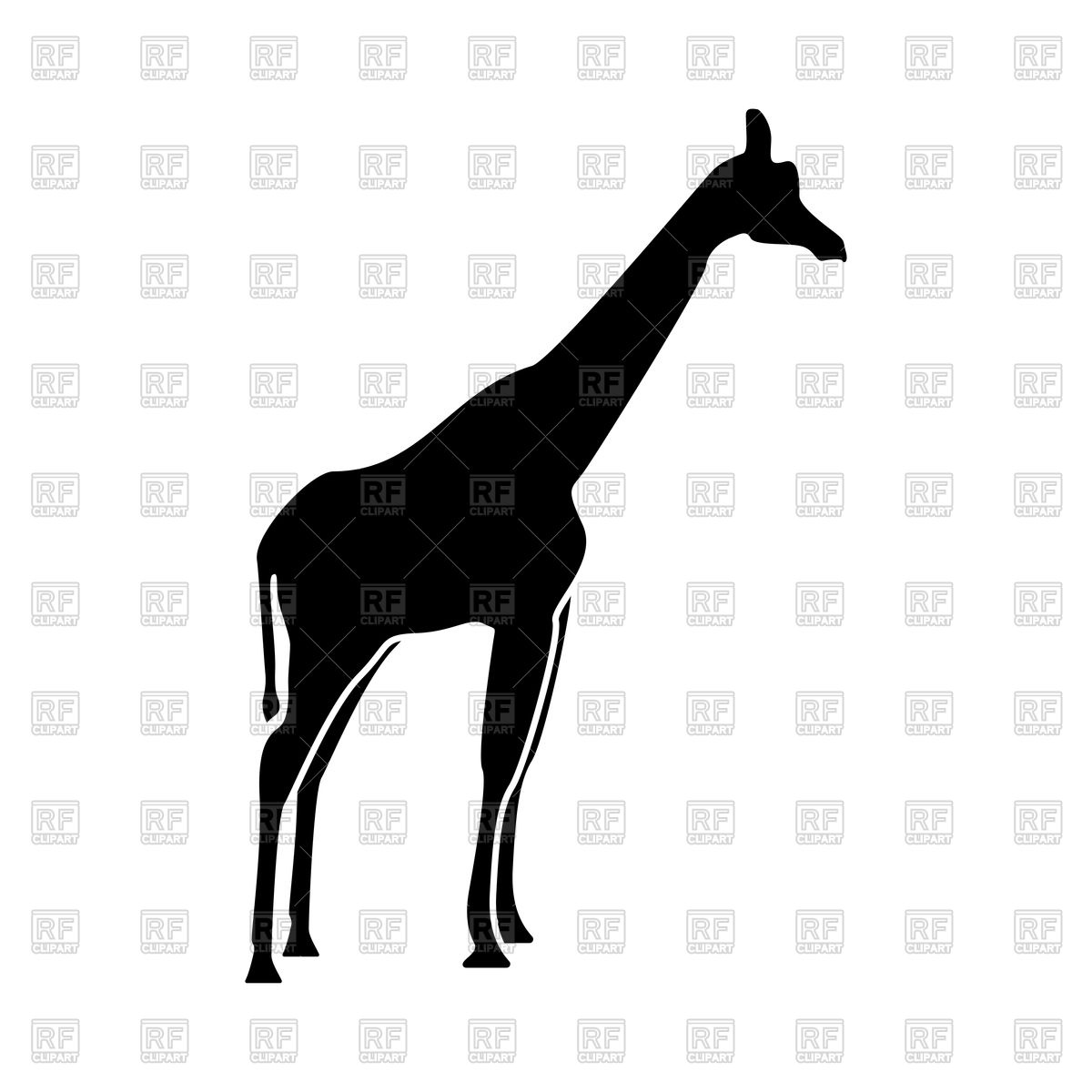 1200x1200 Giraffe Silhouette Vector Image Of Plants And Animals