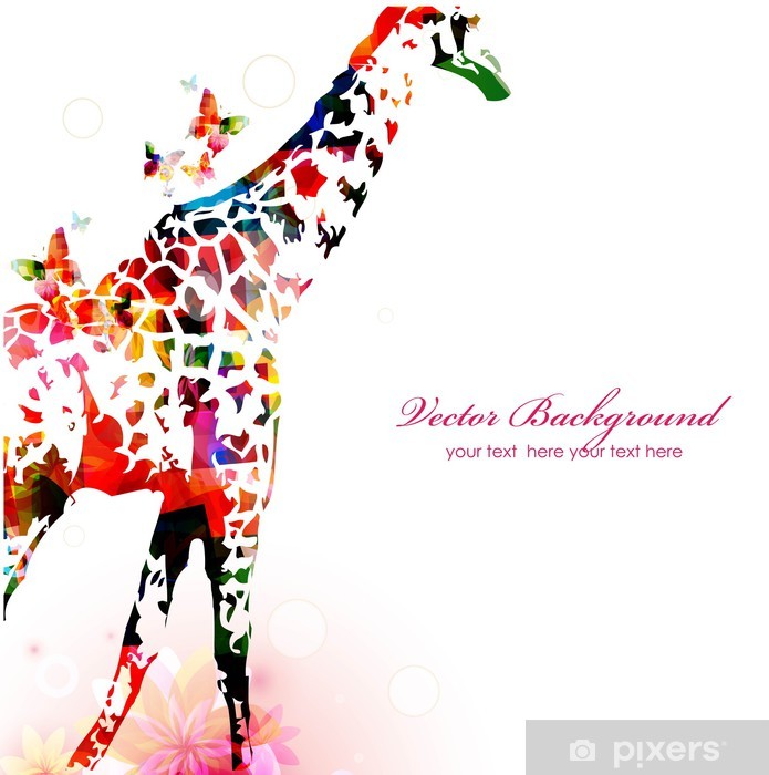 695x700 Giraffe Silhouette Background Wall Mural