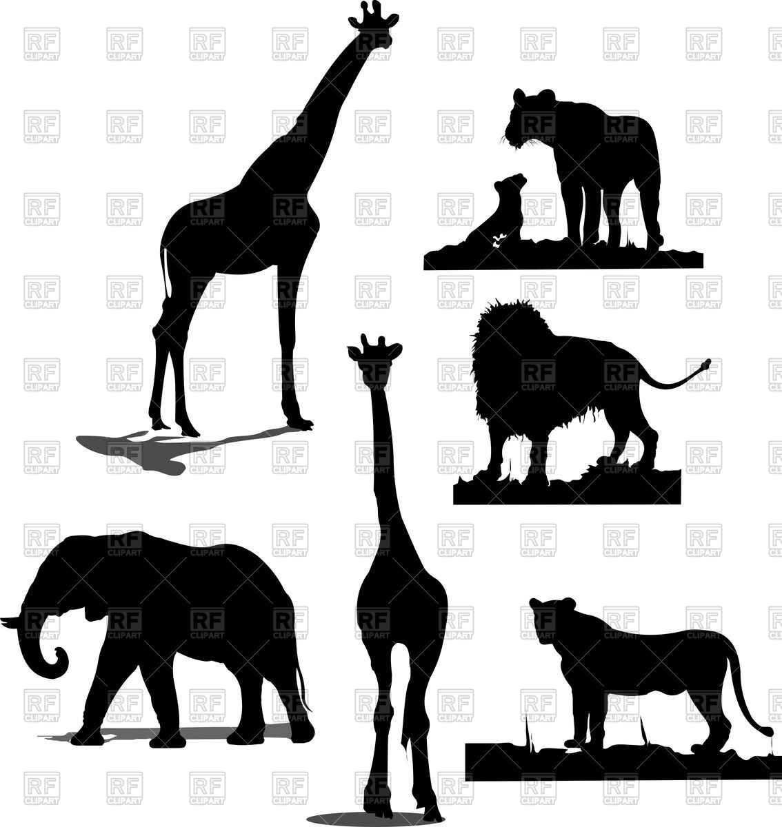 1134x1200 Silhouettes Of African Animal