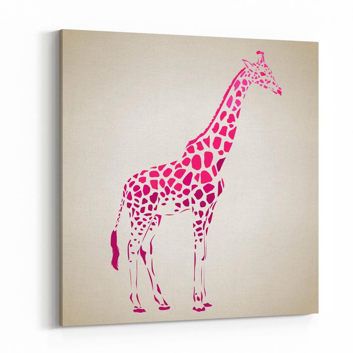 700x700 Vector Giraffe Silhouette, Abstract Animal Illustration Can Be