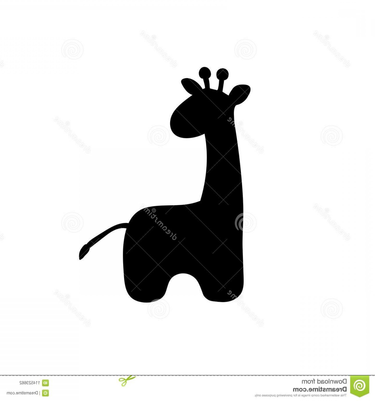 1560x1668 Vector Illustration Cartoon Silhouette Giraffe Vector Cartoon