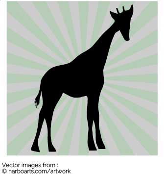 335x355 Download Giraffe Vector Silhouette