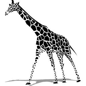 300x300 Giraffe Vector Tattoo Giraffe Illustration