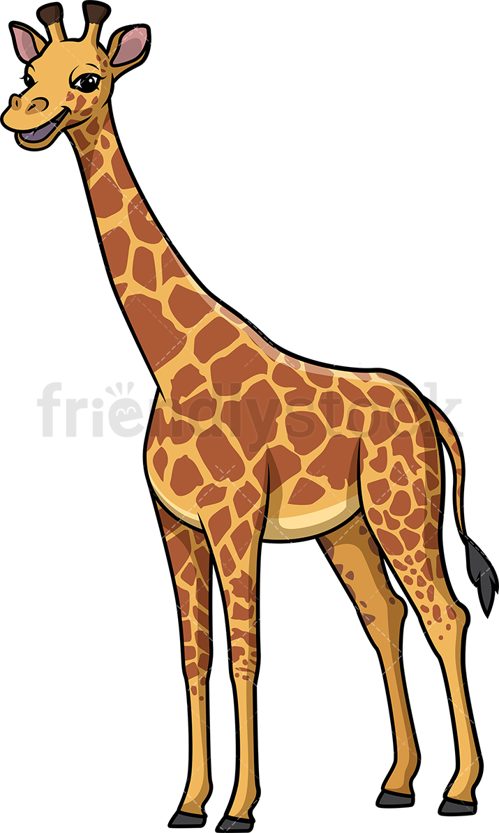 715x1194 Happy Giraffe Cartoon Clipart Vector