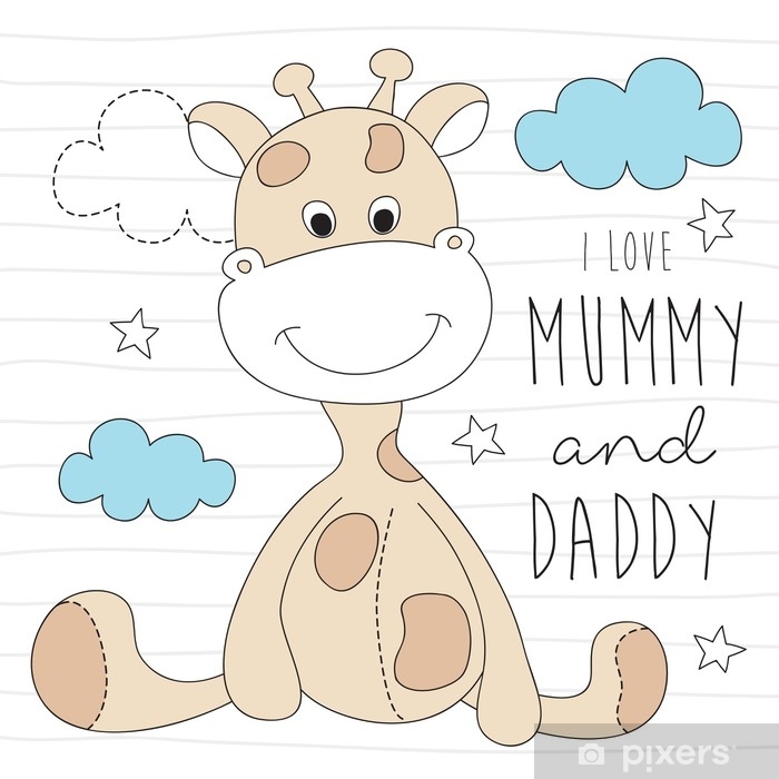 700x700 Cute Giraffe Vector Illustration Poster We Live To Change