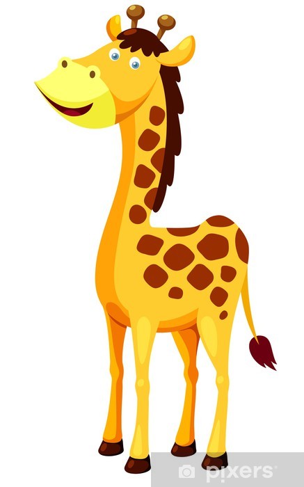 437x700 Illustration Of Cartoon Giraffe Vector Wall Mural