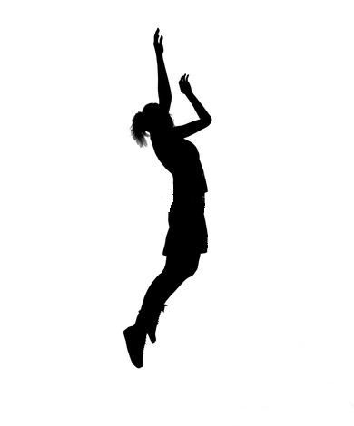 390x470 Girl Basketball Player Clipart