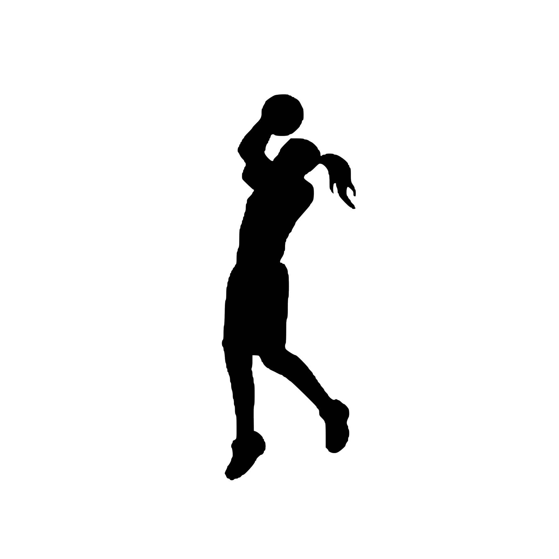 Download Girl Basketball Silhouette Vector at Vectorified.com ...