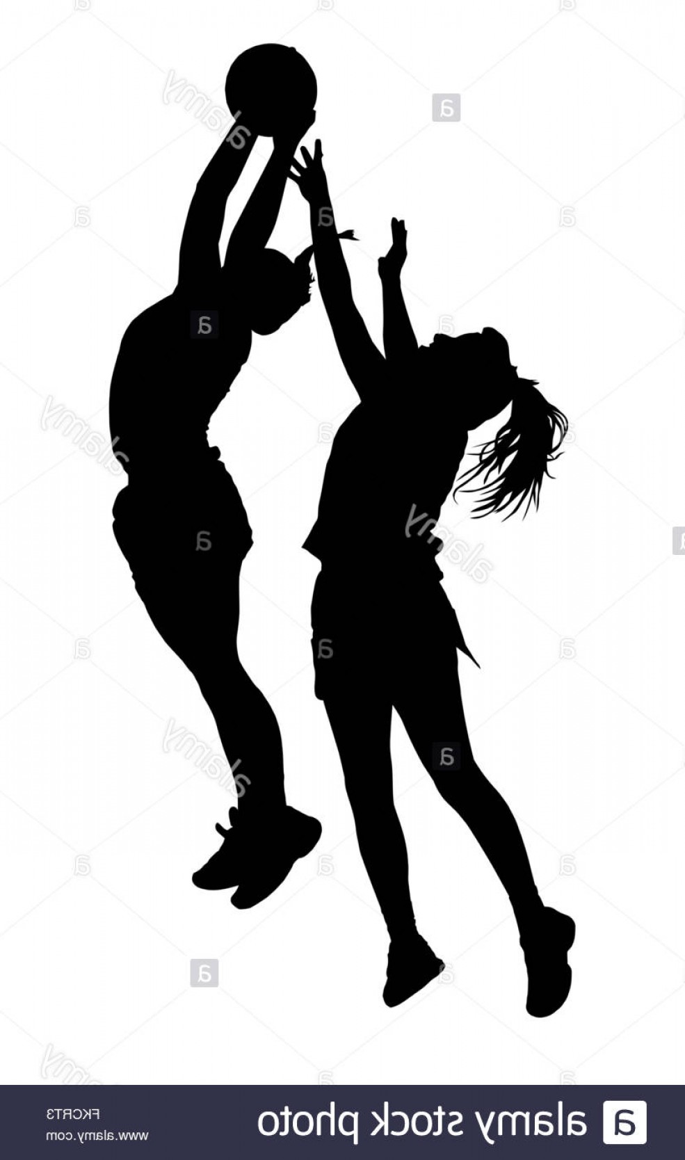 985x1668 Stock Photo Black On White Silhouette Of Korfball Ladies League