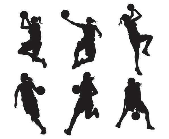 595x490 Female Basketball Player Silhouette