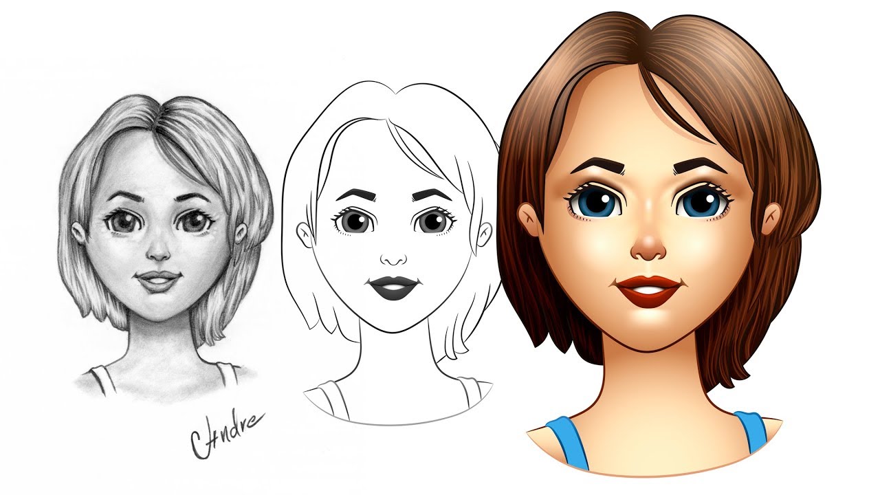 Girl Cartoon Vector at Vectorified.com | Collection of Girl Cartoon ...