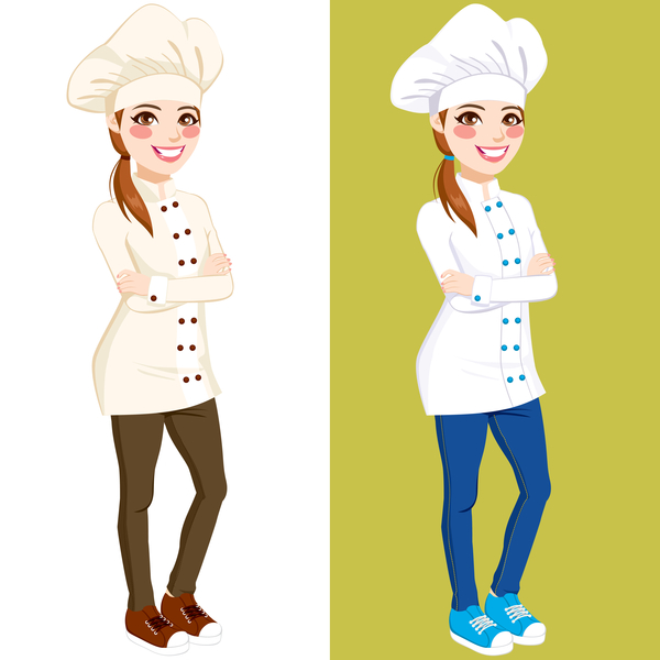 Cute Girl Chef Vector Free Download 600x600 Cute Girl Chef Vector Free Download