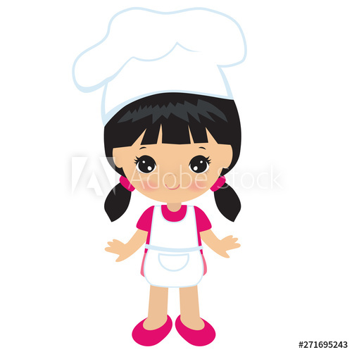 Girl Chef Vector Cartoon Illustration 500x500 Girl Chef Vector Cartoon Illustration