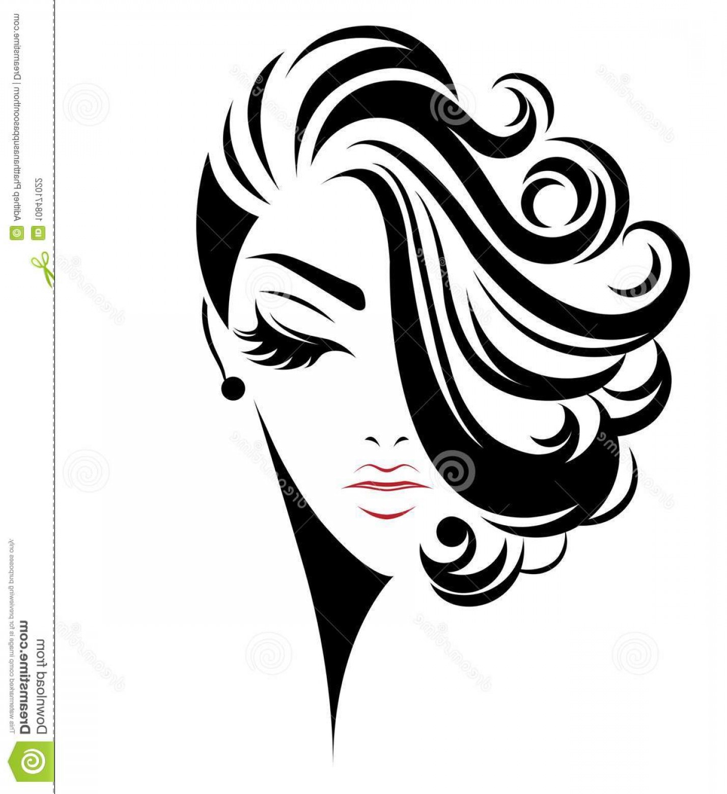 Women Short Hair Style Icon Logo White Background Illustration 1428x1560 Women Short Hair Style Icon Logo White Background Illustration