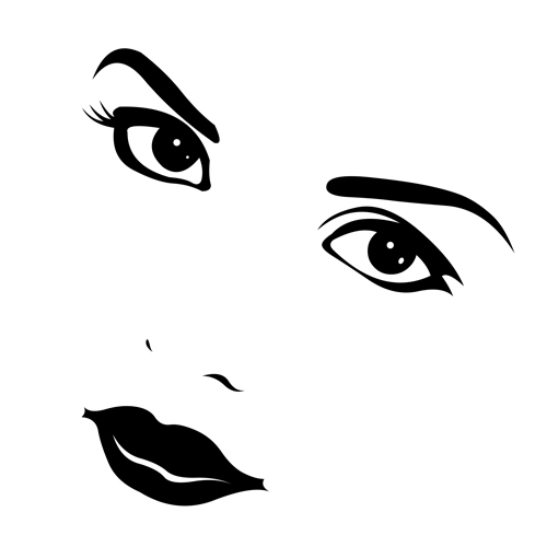 Beautiful Girl Face Design Vector Set Free Download 500x500 Beautiful Girl Face Design Vector Set Free Download