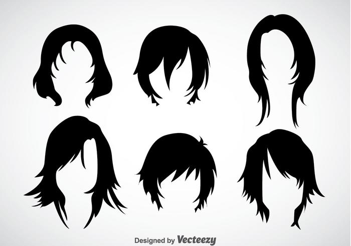 700x490 Girl Hairstyles Vector Sets