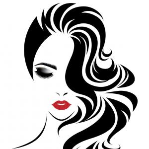 300x300 Women Long Hair Style Icon Logo Women Face Vector Catchsplace