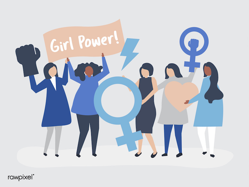 800x600 Girl Power Vector