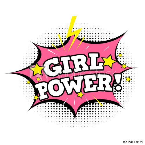 500x500 Girl Power Vector Slogan For T Shirt Vector Phrase For Female