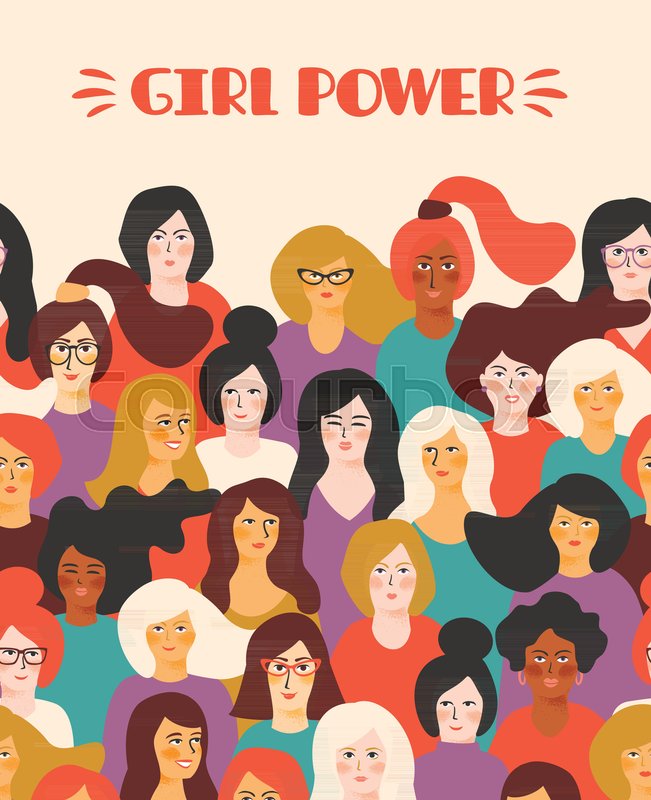 651x800 Girl Power Vector Template With For Stock Vector Colourbox