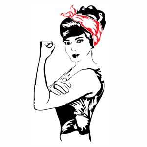 301x301 Fight Woman Power Vector