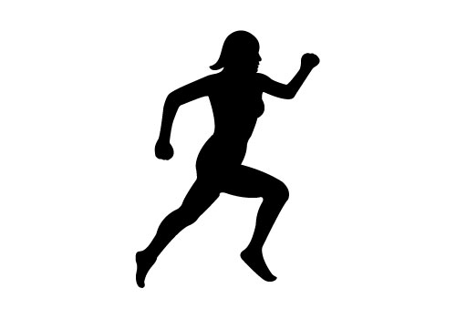 Running Woman Vector Silhouettes Images 500x350 Running Woman Vector Silhouettes Images