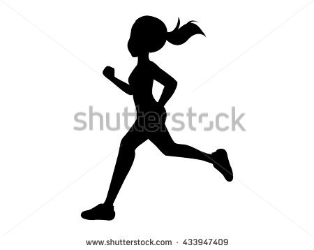 Girl Running Silhouette 450x358 Girl Running Silhouette
