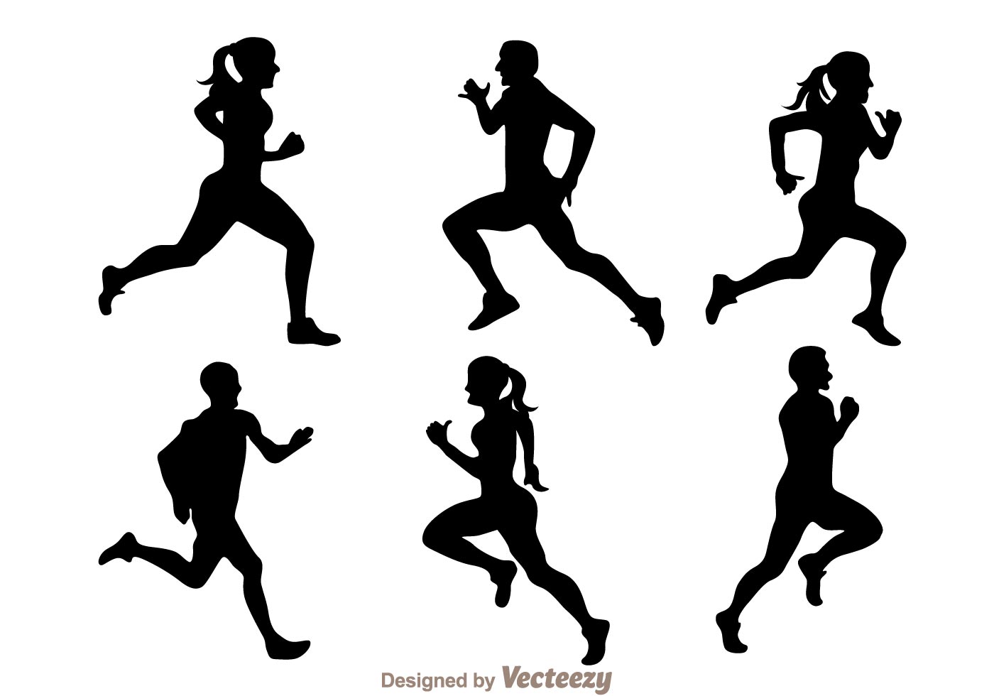Girl Running Vector at Vectorified.com | Collection of Girl Running ...