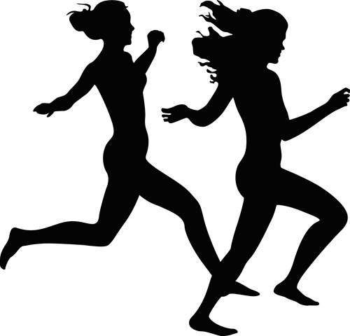 Running Girl Design Vector Silhouettes Graphics Free Vector 500x480 Running Girl Design Vector Silhouettes Graphics Free Vector