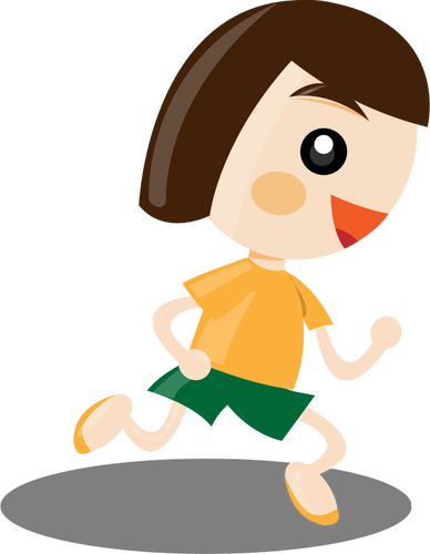 Young Woman Running Vector Clip Art 388x500 Young Woman Running Vector Clip Art