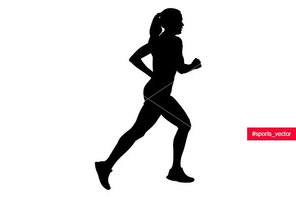 Girl Athlete Runner Running Side View Black Silhouette 600x400 Girl Athlete Runner Running Side View Black Silhouette