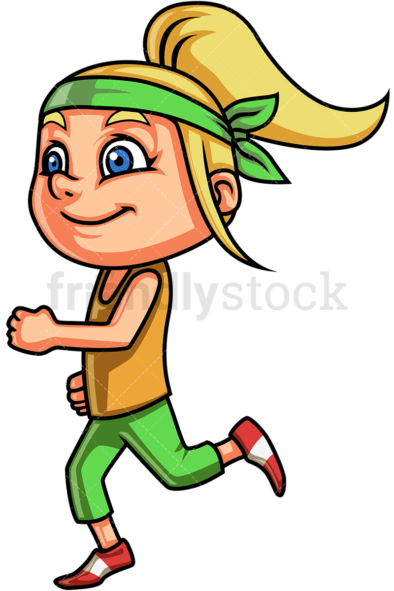 Blonde Little Girl Running Cartoon Clipart Vector 800x1200 Blonde Little Girl Running Cartoon Clipart Vector