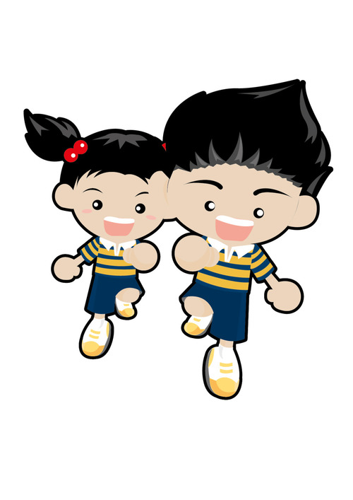 Boy And Girl Running Vector Free Download 500x707 Boy And Girl Running Vector Free Download