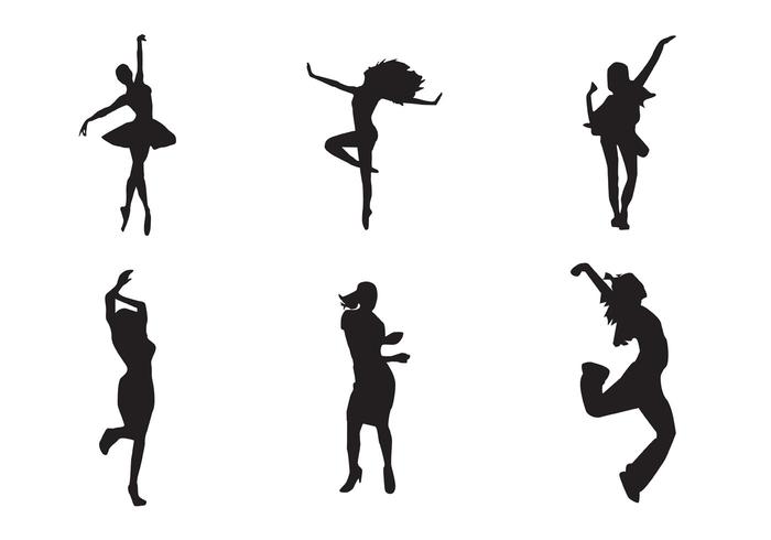 Free Vector Dancing Girl Silhouettes 700x490 Free Vector Dancing Girl Silhouettes